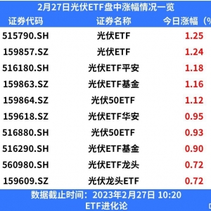 硅料代价止涨，机构大手笔定增光伏，光伏ETF上涨